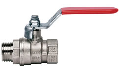 Itap Lever Ball Valves, Nickle Plated Brass MF